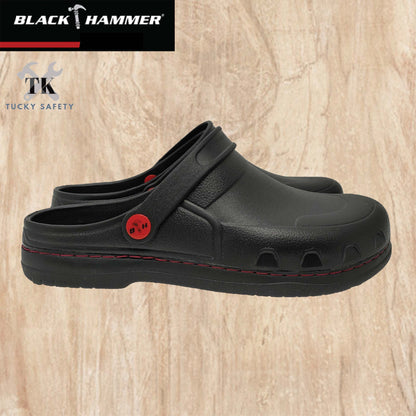 BHC-S101 Black Hammer Black Safety Clogs (No Steel Toe)