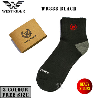 WR888 SOCK - READY STOCK WEST RIDER HEAVY DUTY SAFETY MEN SOCK / STOKING LELAKI KERJA TAHAN LASAK / STRETCHABLE 100% COTTON