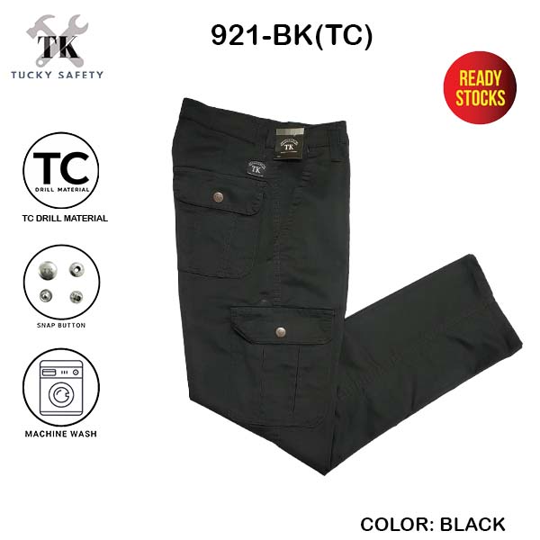 921 SERIES - ( SIZE 28-50 ) SELUAR CARGO KERJA KAIN TEBAL POKET TEPI LELAKI / WORKING CARGO PANTS STRAIGHT CUT