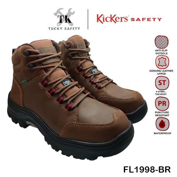 FL1998 SERIES [ KICKERS ] MEN SAFETY BOOT LACE UP HEAVY DUTY SAFETY BOOT