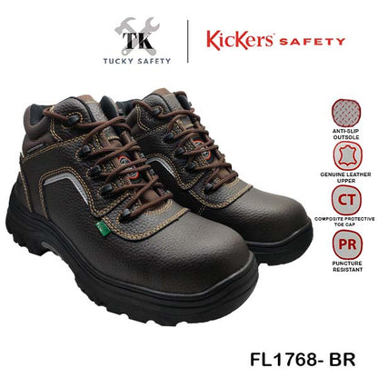 FL1768 SERIES [ KICKERS ] MEN SAFETY BOOT LACE UP HEAVY DUTY SAFETY BOOT