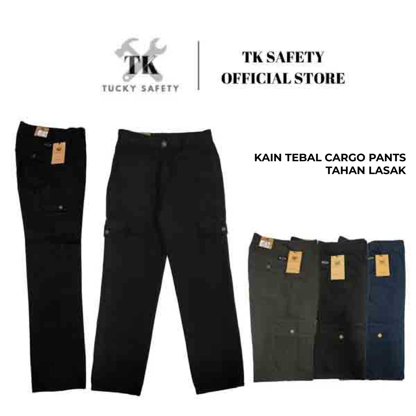921 SERIES -( SIZE 28-50 ) SELUAR CARGO KERJA KAIN TEBAL POKET TEPI LELAKI / WORKING CARGO PANTS STRAIGHT CUT