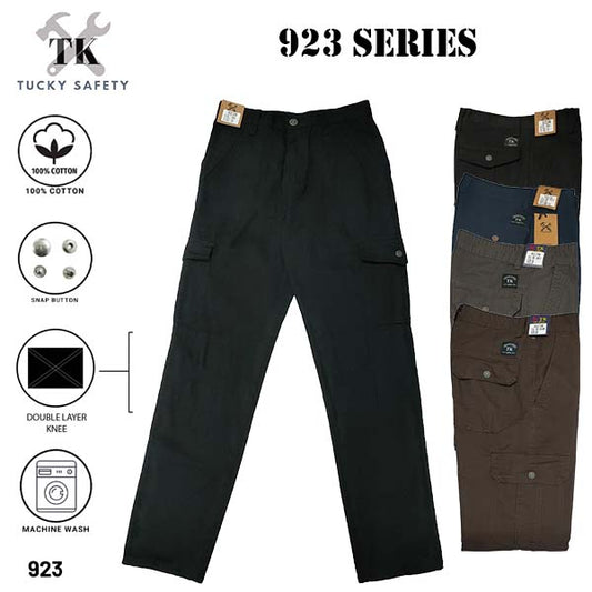 923 [ TK ] MEN'S HEAVY DUTY WORKING PANTS KAIN TEBAL THICK FABRIC CARGO PANTS  SELUAR KERJA SELUAR CARGO