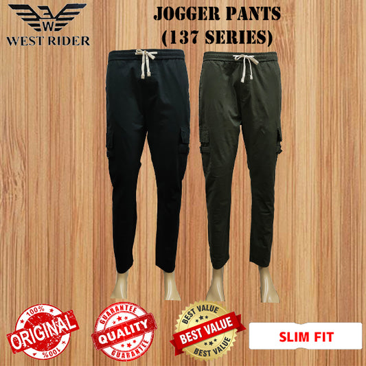 137 SERIES - WEST RIDER UNISEX STRETCHABLE LONG JOGGER PANTS 6 POCKET/ SELUAR PANJANG JOGGING 6 POKET UNISEX