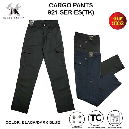 921 SERIES - ( SIZE 28-50 ) SELUAR CARGO KERJA KAIN TEBAL POKET TEPI LELAKI / WORKING CARGO PANTS STRAIGHT CUT