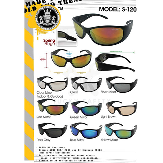 S-120 - SAFETY GUARD SUNGLASSES / WORK EYEWEAR PROTECTIVE PROTECTION GOGGLE SPECTACLES / CERMIN MATA KERJA