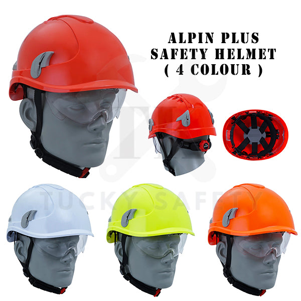 [ READY STOCK ] ALPIN PLUS SAFETY HELMET / HEAD PROTECTIVE / TOPI KESELAMATAN ( RED / WHITE / YELLOW / ORANGE )