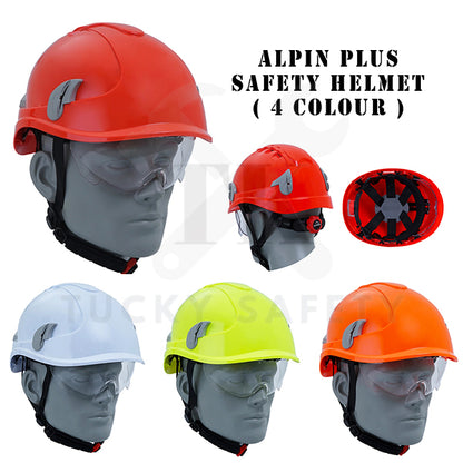 [ READY STOCK ] ALPIN PLUS SAFETY HELMET / HEAD PROTECTIVE / TOPI KESELAMATAN ( RED / WHITE / YELLOW / ORANGE )