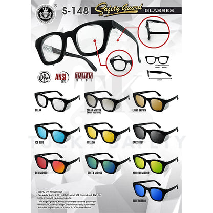 S-148 -  SAFETY GUARD SUNGLASSES / WORK EYEWEAR PROTECTIVE PROTECTION GOGGLE SPECTACLES / CERMIN MATA KERJA