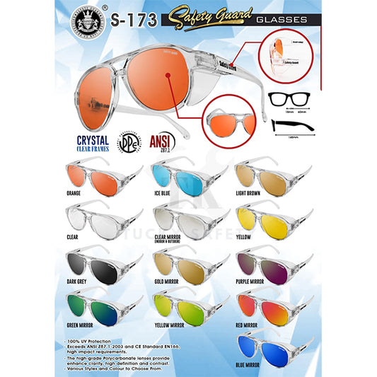 S-173 - SAFETY GUARD SUNGLASSES / WORK EYEWEAR PROTECTIVE PROTECTION GOGGLE SPECTACLES / CERMIN MATA KERJA