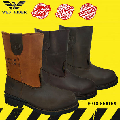 WR9018 - WEST RIDER SAFETY BOOT / KASUT SAFETY KERJA / LEATHER SAFETY BOOT HEAVY DUTY SAFETY BOOT HIGH CUT BOOT