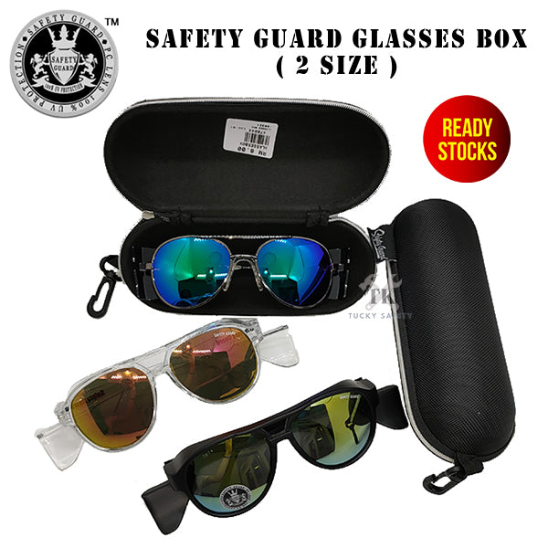 [ READY STOCK ] SAFETY GUARD ZIPPER EYEGLASSES BOX CASE SHELL HARD / KOTAK SIMPANAN CERMIN MATA 476044