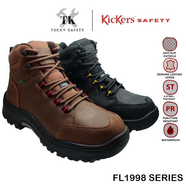 FL1998 SERIES [ KICKERS ] MEN SAFETY BOOT LACE UP HEAVY DUTY SAFETY BOOT