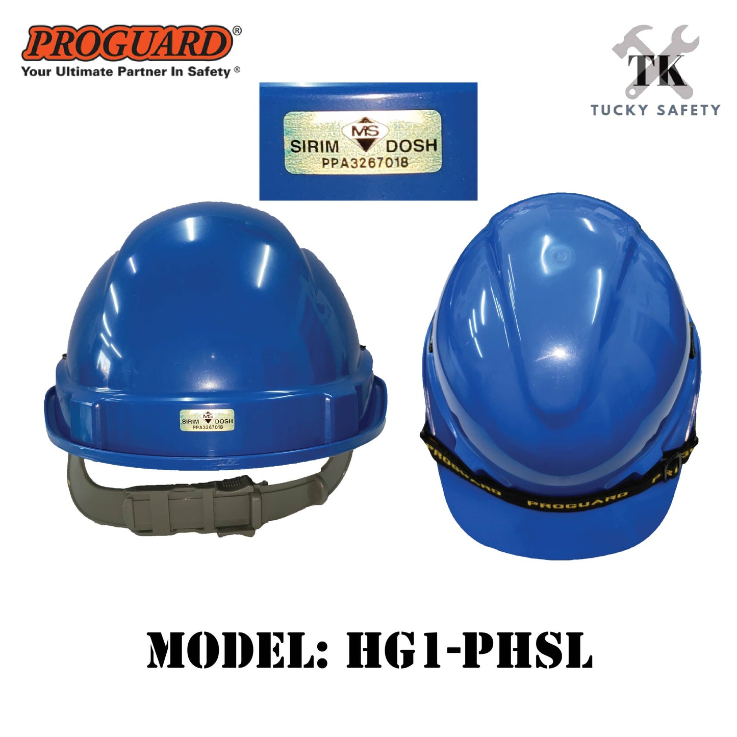 PROGUARD ADVANTAGE 1 SLIDE LOCK SIRIM DOSH SAFETY HELMET - TOPI KESELAMATAN - HEAD PROTECTION 430536 READY STOCK