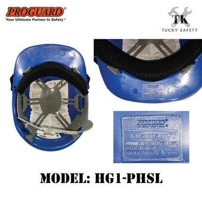 PROGUARD ADVANTAGE 1 SLIDE LOCK SIRIM DOSH SAFETY HELMET - TOPI KESELAMATAN - HEAD PROTECTION 430536 READY STOCK