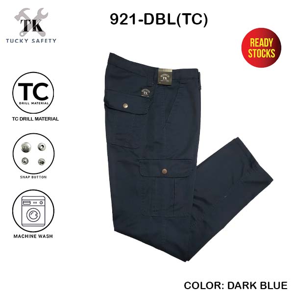921 SERIES - ( SIZE 28-50 ) SELUAR CARGO KERJA KAIN TEBAL POKET TEPI LELAKI / WORKING CARGO PANTS STRAIGHT CUT