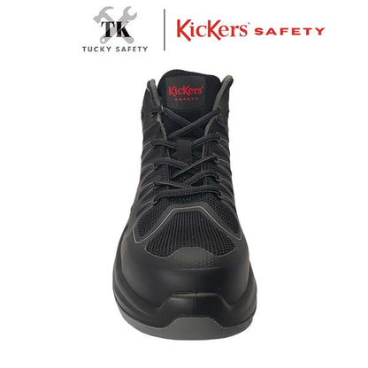 AS2512 [ KICKERS SAFETY ] LIGHT WEIGHT SPORT SAFETY SHOES ESD LELAKI LACES MID CUT DESIGN SUKAN KASUT KESELAMATAN