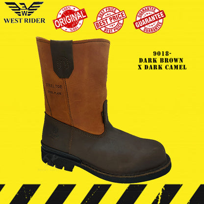 WR9018 - WEST RIDER SAFETY BOOT / KASUT SAFETY KERJA / LEATHER SAFETY BOOT HEAVY DUTY SAFETY BOOT HIGH CUT BOOT