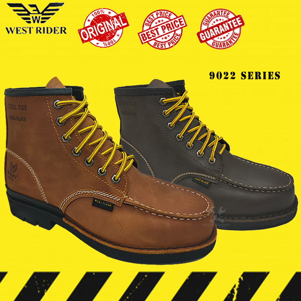 WR9022 - WEST RIDER SAFETY BOOT / KASUT SAFETY KERJA / LEATHER SAFETY BOOT  SERIES HEAVY DUTY SAFETY BOOT