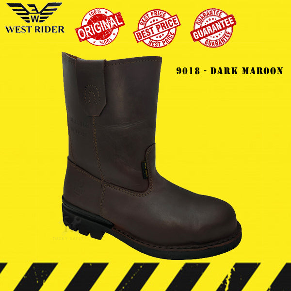 WR9018 - WEST RIDER SAFETY BOOT / KASUT SAFETY KERJA / LEATHER SAFETY BOOT HEAVY DUTY SAFETY BOOT HIGH CUT BOOT