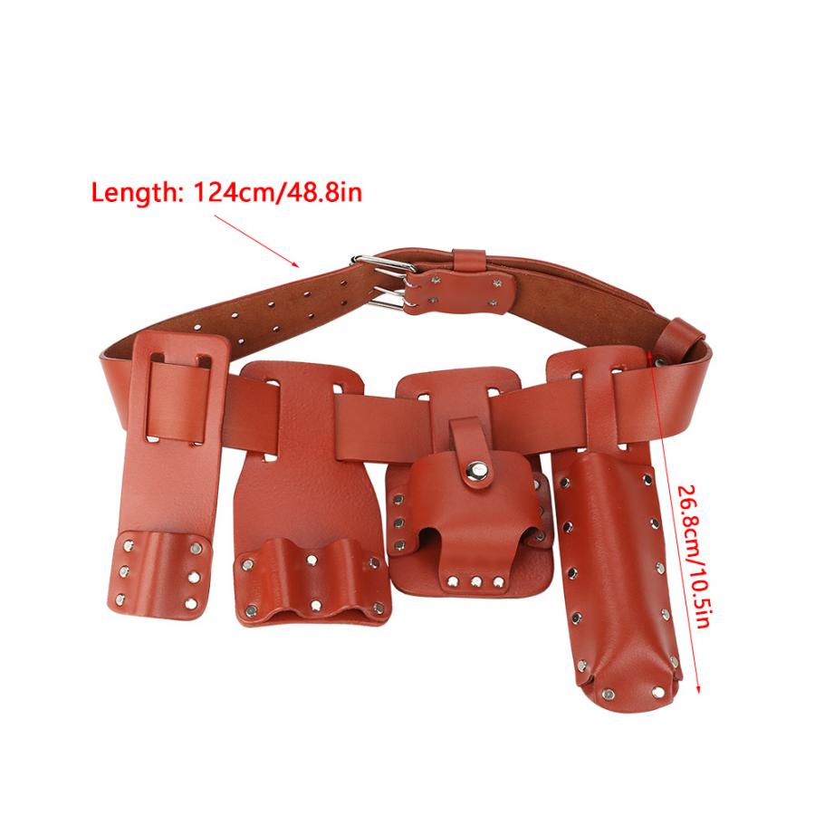 5in1 SCALFFOLDING LEATHER BELT Leather Tool Belt Scaffolding Tool with Tool Holder for Level Spanners Hammer 478070