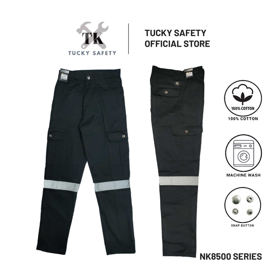 NK-8500 MEN'S REFLECTIVE WORKING PANTS STRAIGHT CUT / CARGO PANTS / SELUAR KERJA LELAKI SELUAR KERJA PANTULAN CAHAYA