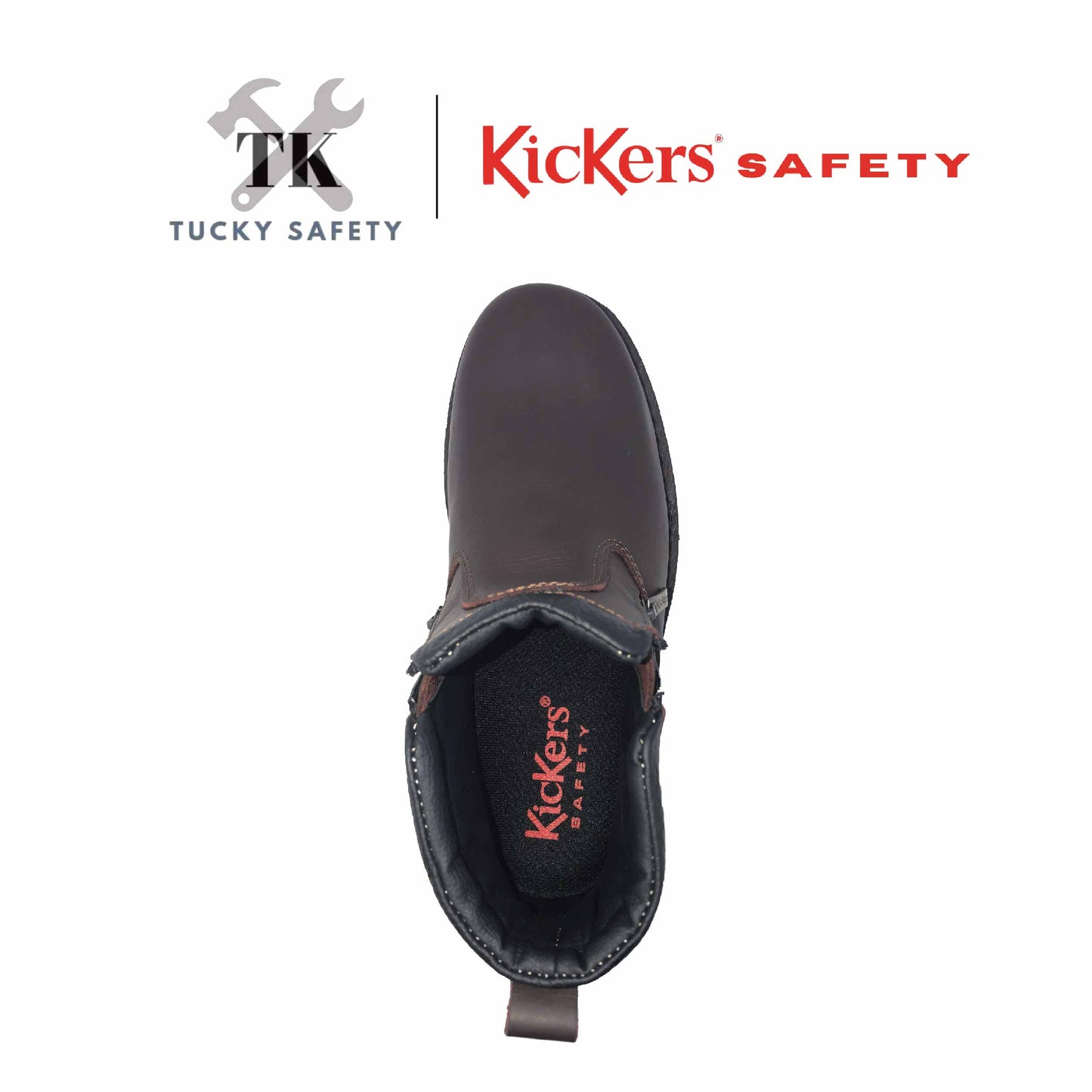KK601 [ KICKERS ] MEN SAFETY BOOT ZIP HEAVY DUTY STEEL TOE STEEL PLATE HEAT RESISTANT SLIP RESISTANT SAFETY BOOT MID CUT