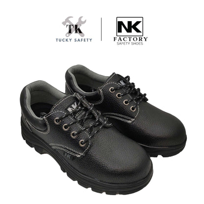 NK-0708 NK MEN'S SAFETY SHOES / HEAVY DUTY WORKING SHOES / KASUT KERJA LELAKI BLACK LOW CUT BOOT