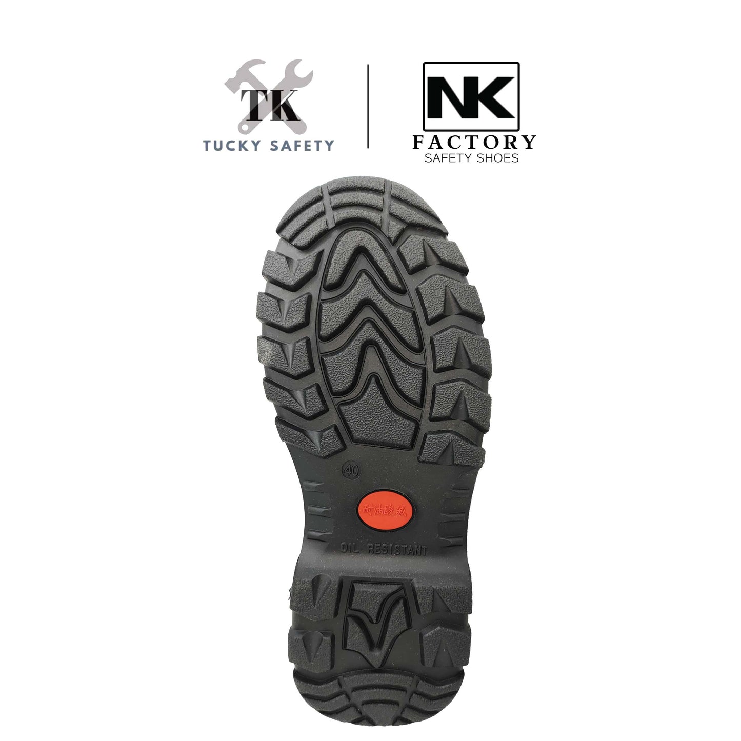 NK-0708 NK MEN'S SAFETY SHOES / HEAVY DUTY WORKING SHOES / KASUT KERJA LELAKI BLACK LOW CUT BOOT