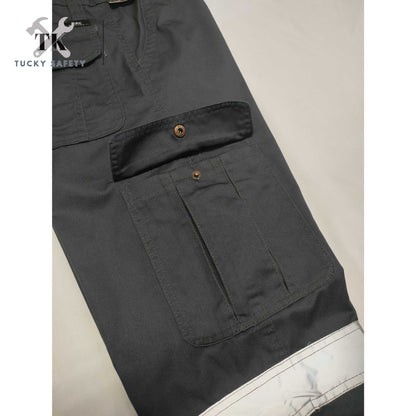 NK-8500 NK WORKING LONG PANTS WITH 2 REFLECTOR / STRAIGHT CUT CARGO PANTS / SELUAR PANJANG KERJA 2 LINE PANTULAN 2 GARIS LINE PANTUL