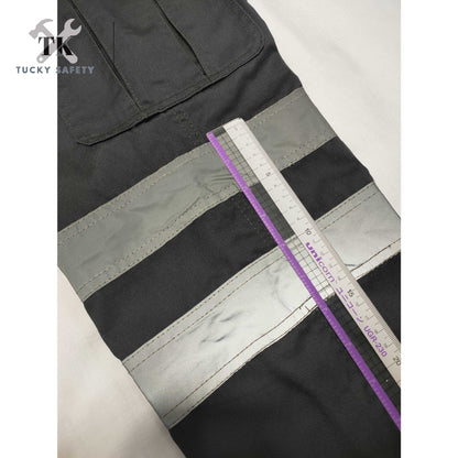 NK-8500 NK WORKING LONG PANTS WITH 2 REFLECTOR / STRAIGHT CUT CARGO PANTS / SELUAR PANJANG KERJA 2 LINE PANTULAN 2 GARIS LINE PANTUL