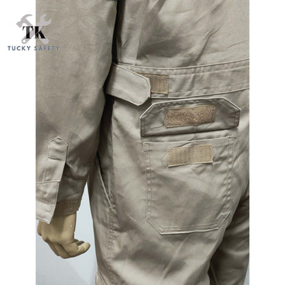 8802 SERIES - 100% ECONOMIC COTTON SAFETY COVERALL MEN'S HEAVY DUTY SAFETY COVERALL / COVERALL WITH REFLECTIVE WORKWEAR