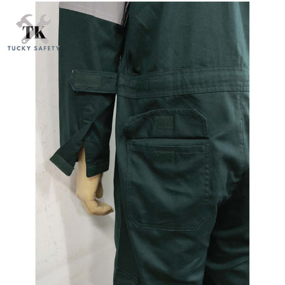 8802 SERIES - 100% ECONOMIC COTTON SAFETY COVERALL MEN'S HEAVY DUTY SAFETY COVERALL / COVERALL WITH REFLECTIVE WORKWEAR