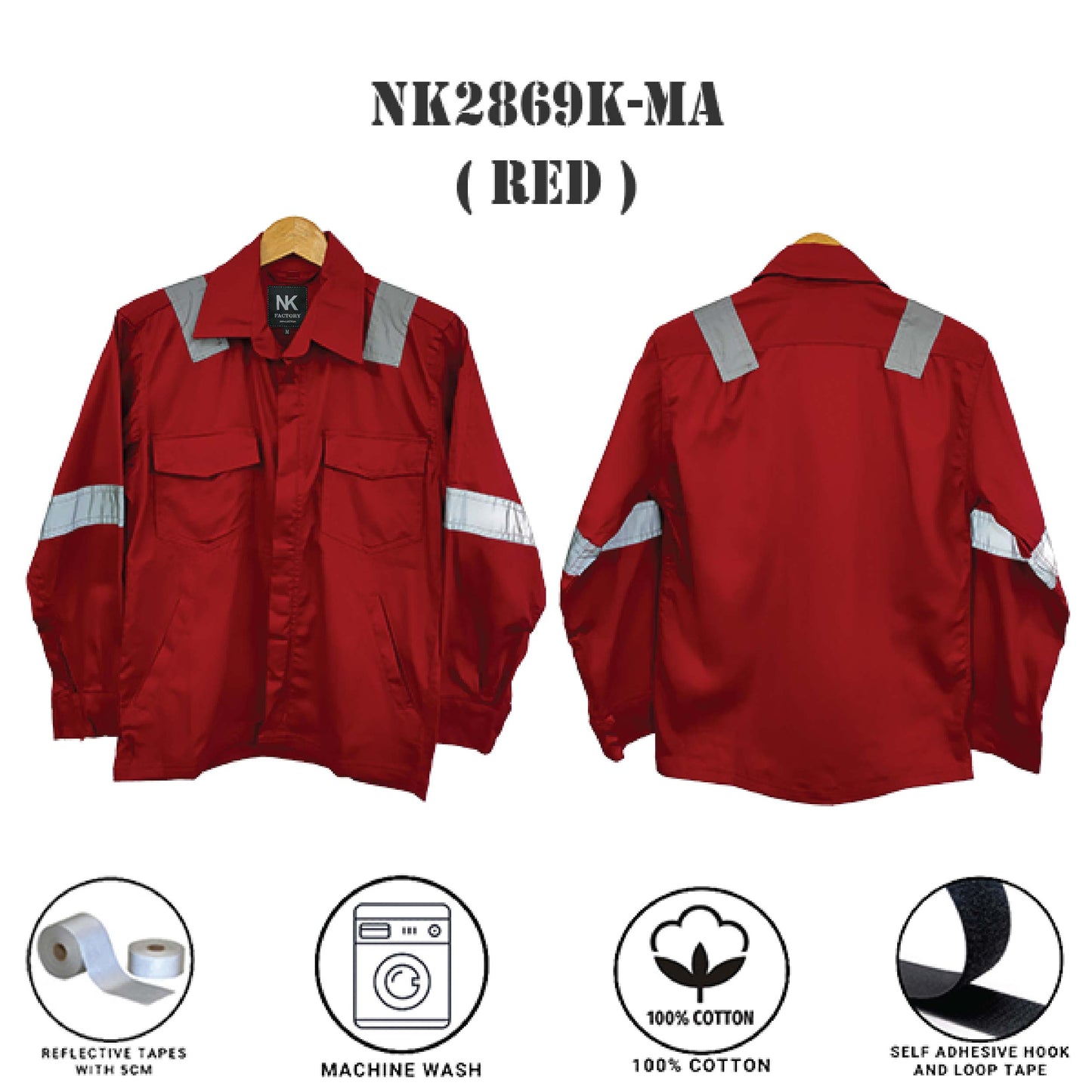 SIZE XS - 6XL PPE SAFETY JACKET / BAJU KERJA / CLOTHES 2869K SERIES