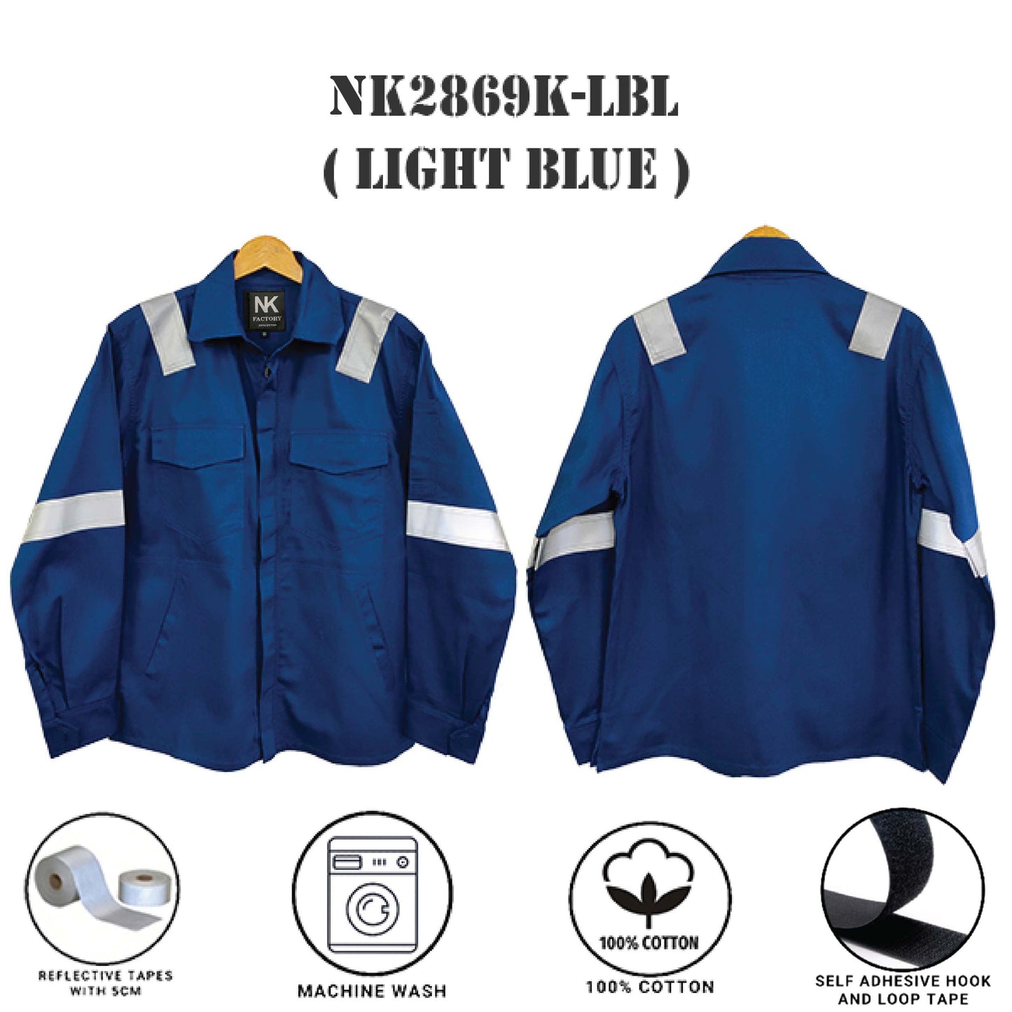 SIZE XS - 6XL PPE SAFETY JACKET / BAJU KERJA / CLOTHES 2869K SERIES