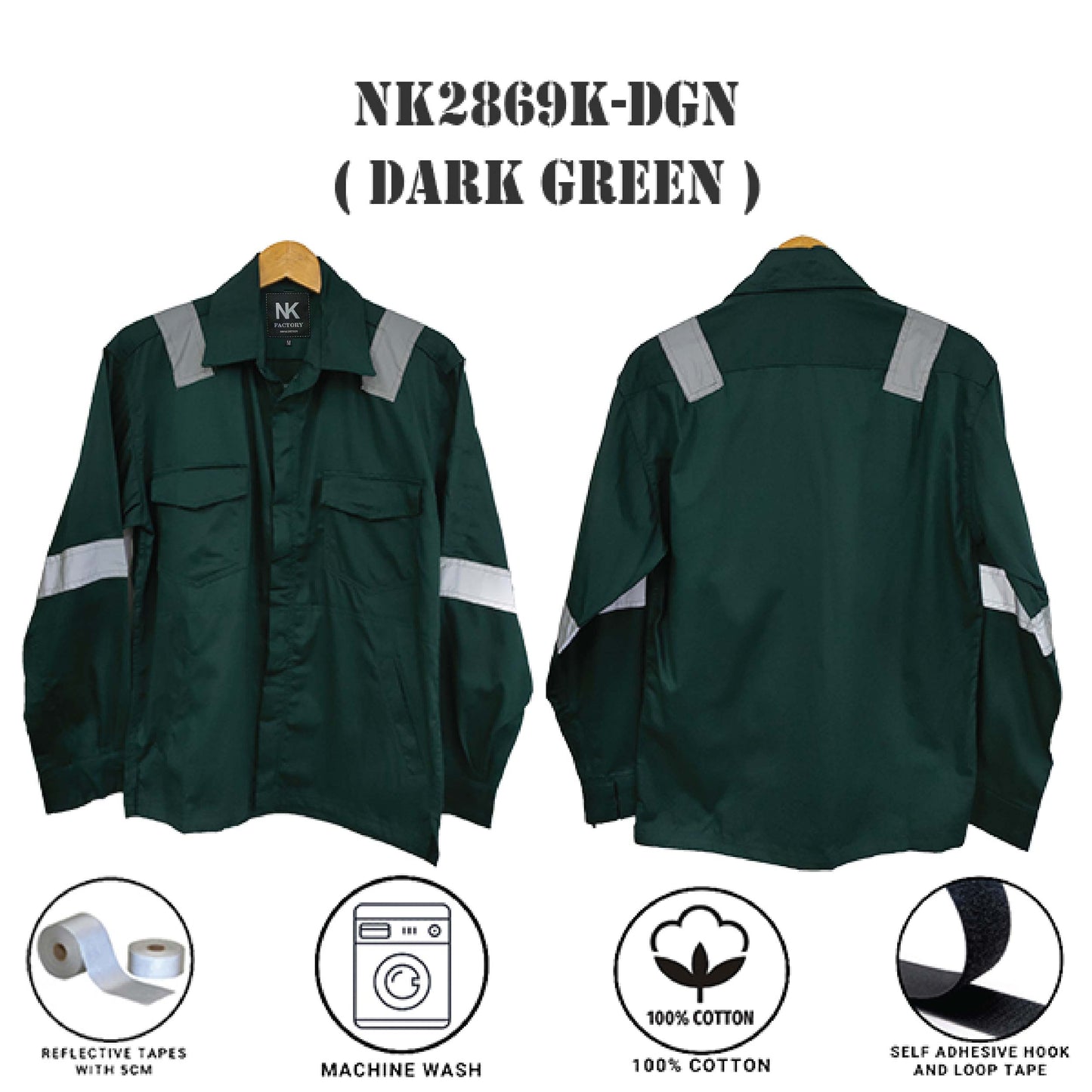 SIZE XS - 6XL PPE SAFETY JACKET / BAJU KERJA / CLOTHES 2869K SERIES