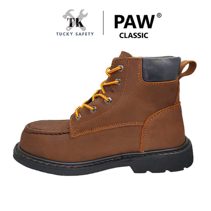 P121-LBR [ PAW CLASSIC ] MEN'S HEAVY DUTY SAFETY BOOT / KASUT KERJA LELAKI SAFETY BOOT STEEL TOE STEEL PLATE SAFETY BOOT