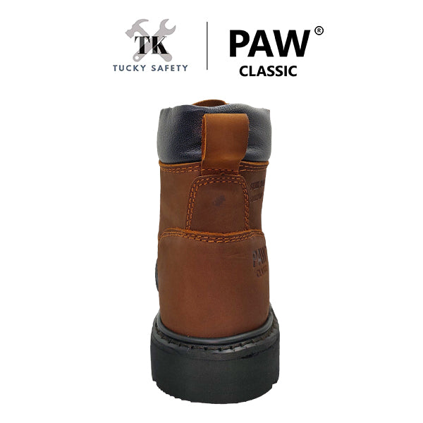 P121-LBR [ PAW CLASSIC ] MEN'S HEAVY DUTY SAFETY BOOT / KASUT KERJA LELAKI SAFETY BOOT STEEL TOE STEEL PLATE SAFETY BOOT