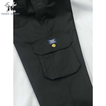 P300 [ READY STOCK ] CARGO 6 POCKETS SLIM STRETCHABLE WORKING LONG PANTS / CARGO PANTS / SELUAR PANJANG KERJA