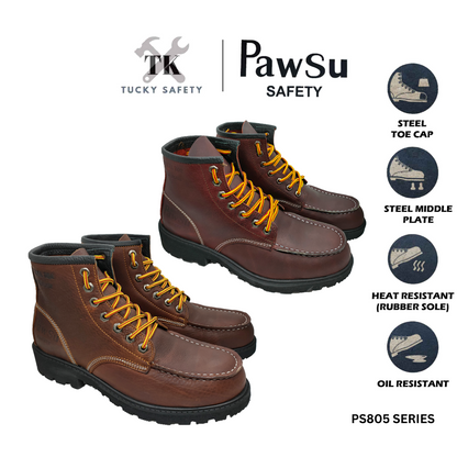 PS905 SERIES PAWSU MEN'S SAFETY BOOT / STEEL TOE PLATE HEAVY DUTY SAFETY BOOT / KASUT KERJA LELAKI