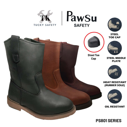 PS801 SERIES PAWSU MEN'S SAFETY BOOT / STEEL TOE PLATE HEAVY DUTY SAFETY BOOT / KASUT KERJA LELAKI