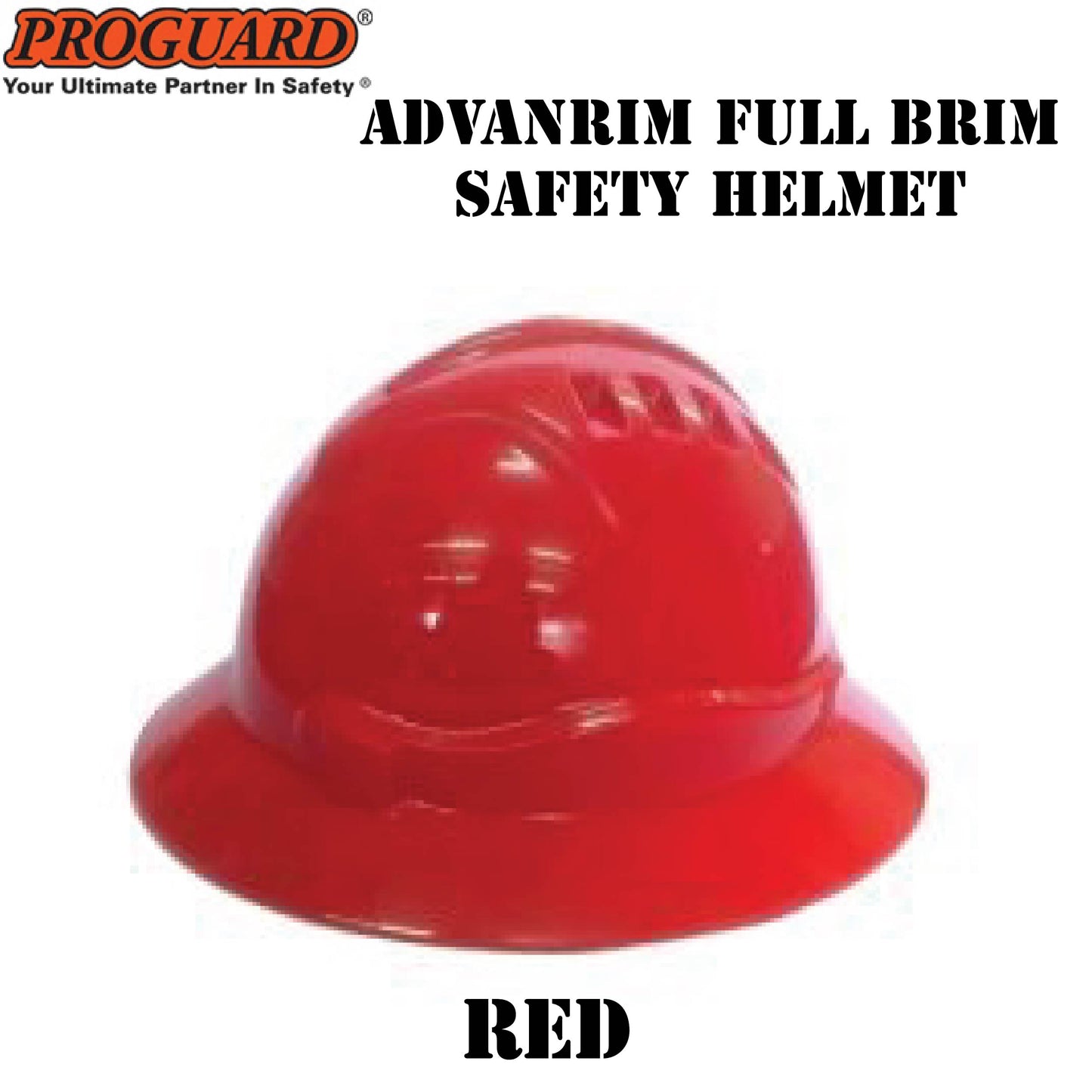 PROGUARD ADVANRIM FULL BRIM INDUSTRIAL SAFETY HELMET - TOPI KESELAMATAN - HEAD PROTECTIVE READY STOCK