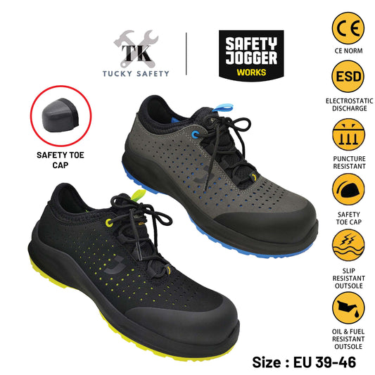 [ SAFETY JOGGER ] S96-9976 MODULO S1PS LOW PERF ESD SPORTY SAFETY SHOE SAFETY TOE CAP STEEL TOE CAP CE SLIP RESISTANT