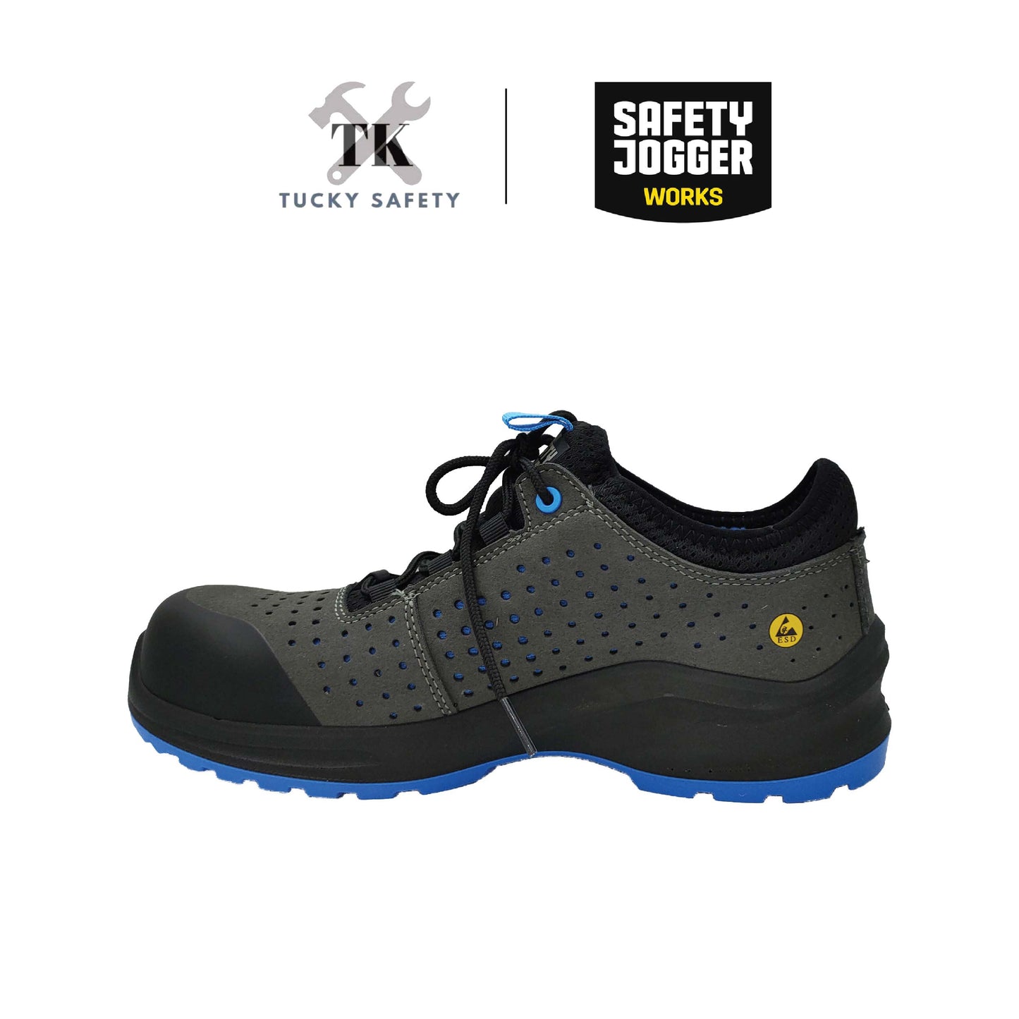 [ SAFETY JOGGER ] S96-9976 MODULO S1PS LOW PERF ESD SPORTY SAFETY SHOE SAFETY TOE CAP STEEL TOE CAP CE SLIP RESISTANT