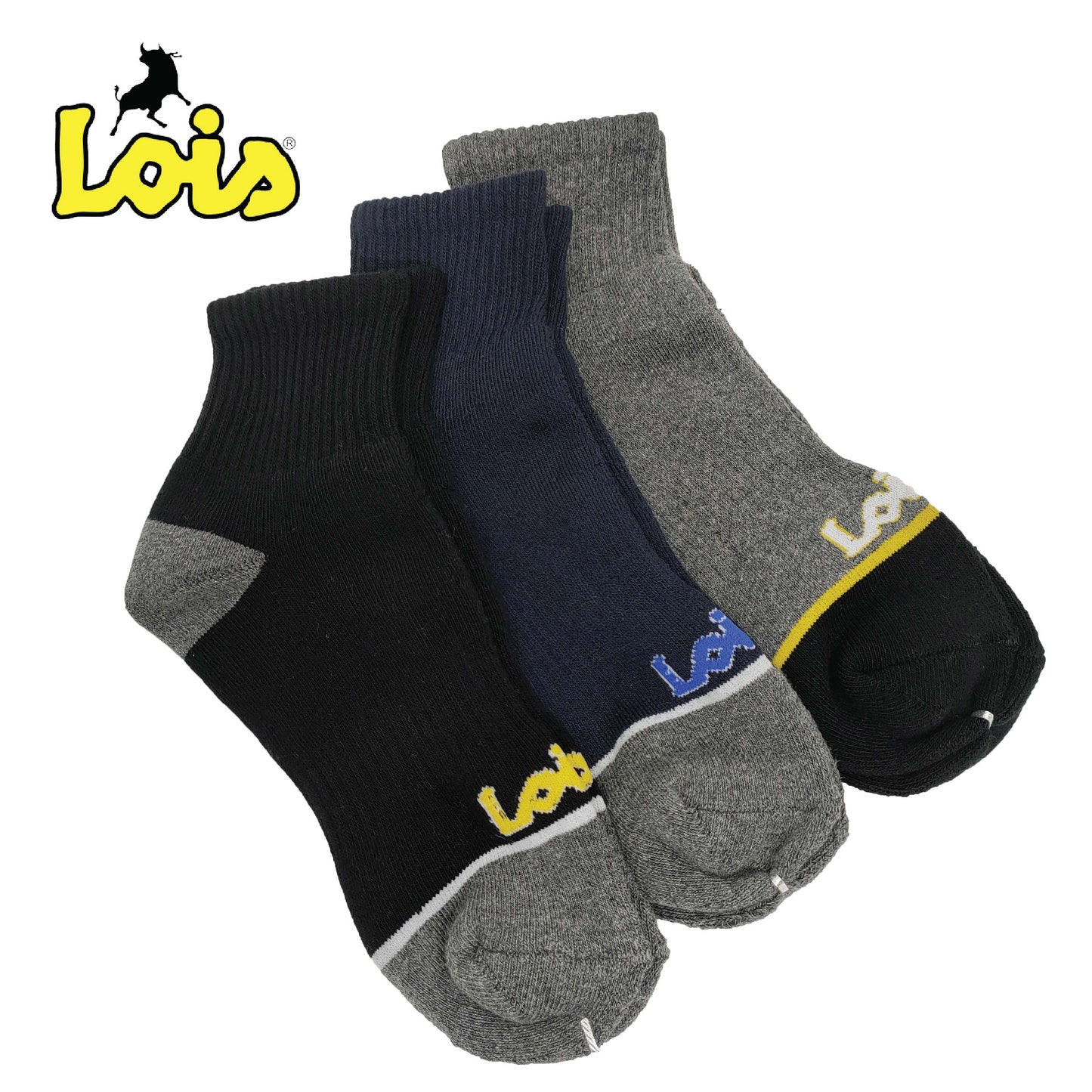 SC-7405 [ LOIS ] HEAVY DUTY SAFETY MEN SOCK STRETCHABLE / STOCKING KAIN TEBAL COTTON SOCK FREE SIZE