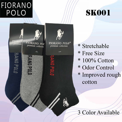 SK001 - [ READY STOCK ] HEAVY DUTY SAFETY MEN SOCK / STOKING LELAKI KERJA TAHAN LASAK / STRETCHABLE 100% COTTON FIORANO POLO