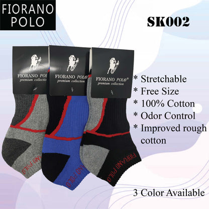 SK002 - [ READY STOCK ] HEAVY DUTY SAFETY MEN SOCK / STOKING LELAKI KERJA TAHAN LASAK / STRETCHABLE 100% COTTON FIORANO POLO