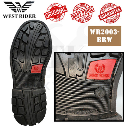 WR2003-BRW West Rider Mens Low Cut Slip-On Elasticity Safety Shoes / Boots [ READY STOCK ]