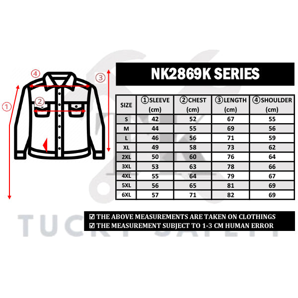 2869K SERIES (ZIP) - SIZE XS - 6XL PPE SAFETY JACKET / BAJU KERJA / CLOTHES