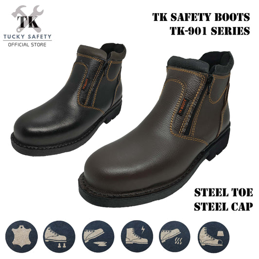 TK-901 SERIES TK MEN'S SAFETY SHOES / HEAVY DUTY WORKING SHOES / KASUT KERJA LELAKI ZIP SAFETY BOOT